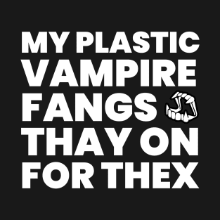 Funny Vampire Fangs Novelty Halloween T-Shirt