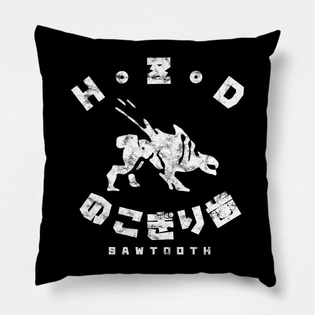 Horizon Zero Dawn Sawtooth Kanji Pillow by StebopDesigns