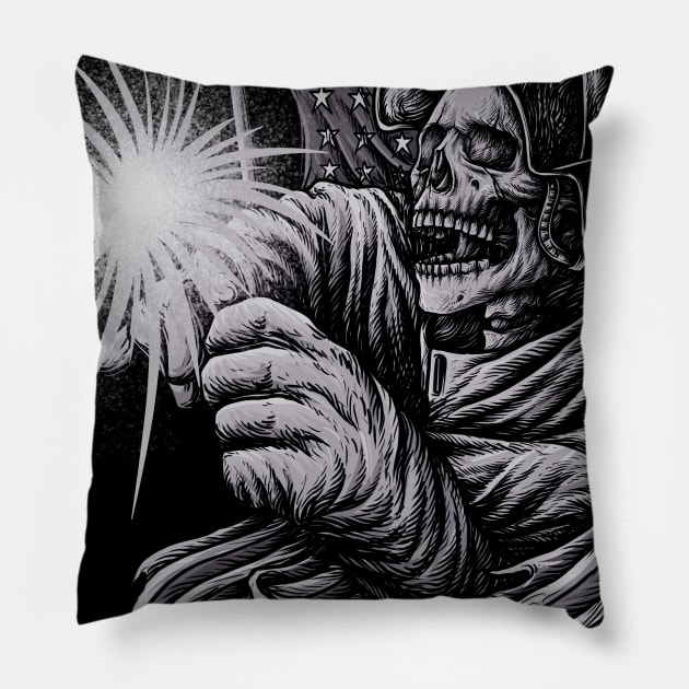 American Welder Pillow by damnoverload