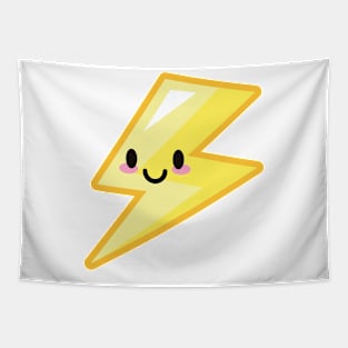 LIGHTNING BOLT CUTE KAWAII ANIME WEATHER KAOMOJI EMOTICON CARTOON Tapestry