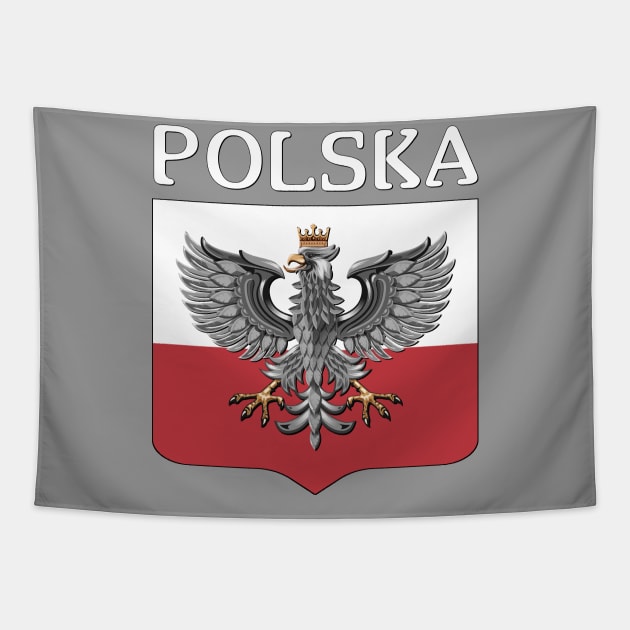 POLSKA - Polish Eagle and Shield Tapestry by DreamStatic