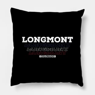 Longmont Colorado USA Vintage Pillow