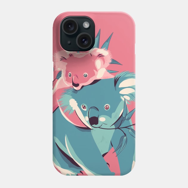 Baby and mum Koalas Phone Case by Mimie20