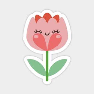 Cute Kawaii Flower Pink Tulip Magnet