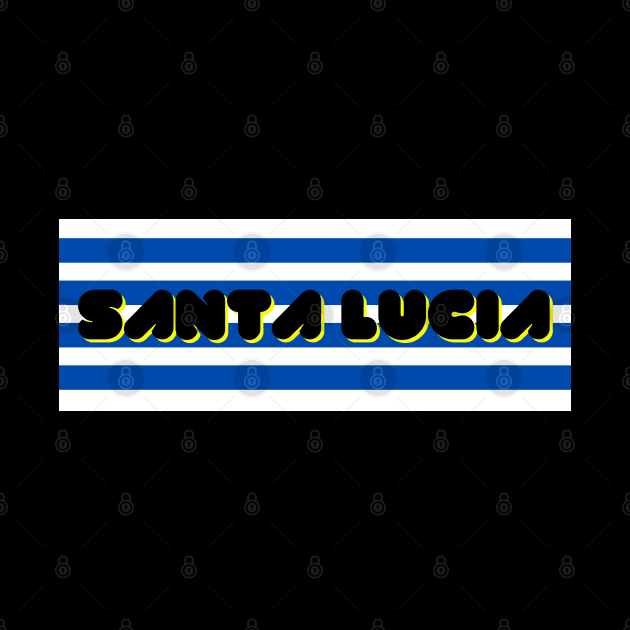 Santa Lucia City in Uruguay Flag Stripes by aybe7elf