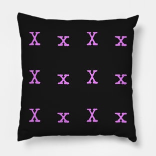 Pink Typewriter Letter X Pillow