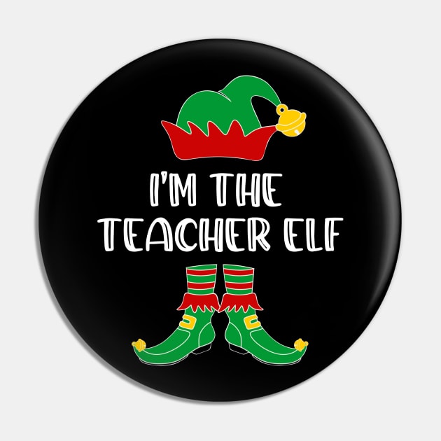 I'm The Teacher Elf Matching Family Group Christmas Pin by SloanCainm9cmi