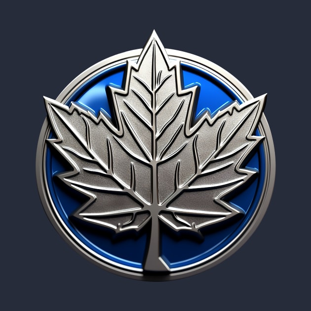 Cool Maple Leaf Badge by DavidLoblaw