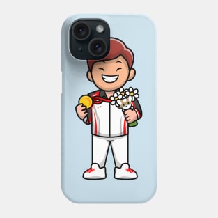 Cute Boy Winning Champion Cartoon Phone Case