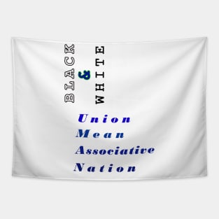 Human black and white Union Nation Tapestry