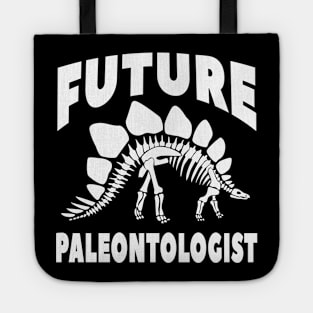 Future Paleontologist Stegosaurus Dinosaur White Skeleton Tote