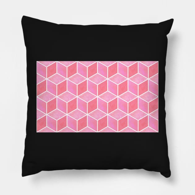 Coral cubes Pillow by krinichnaya