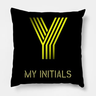 Letter Y Initials Unique Name T-Shirt Pillow