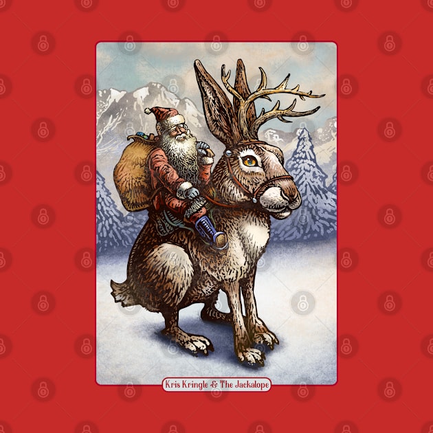 Kris Kringle and the Jackalope by ChetArt