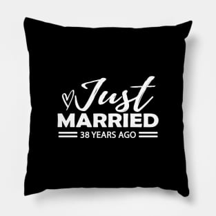 38th Wedding Anniversary - 38 years anniversary Pillow