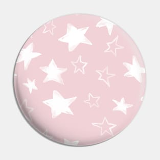 handpainted white stars over pink cotton candy background Pin