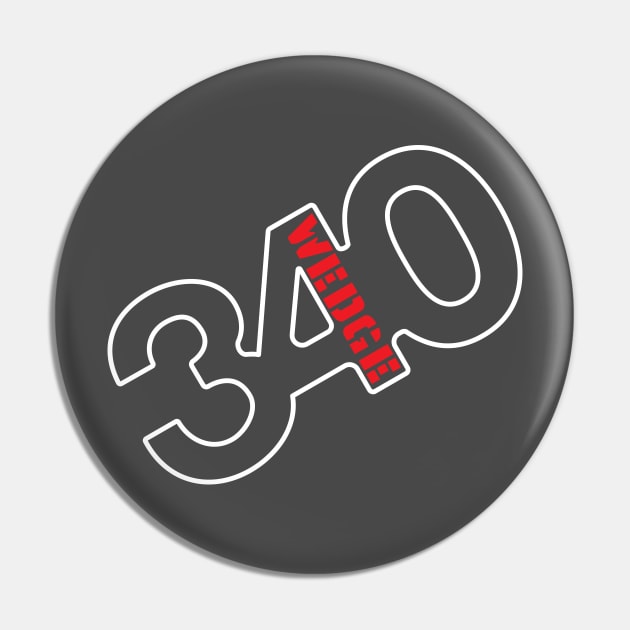 340 Wedge - Badge Design (Reverse) Pin by jepegdesign