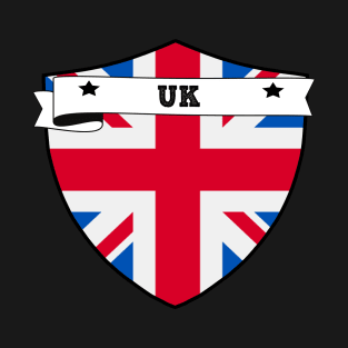 UNITED KINGDOM COUNTRY SHIELD, MINIMALIST UNITED KINGDOM FLAG, I LOVE UNITED KINGDOM , BORN IN UNITED KINGDOM , T-Shirt