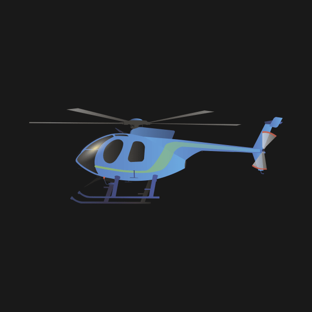 Light Blue Helicopter by NorseTech
