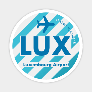 LUX Luxembourg Airport round sticker Magnet