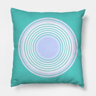 Circles lilac, white and green Pillow