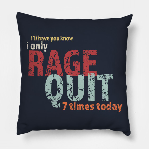 Funny Video Gamer Game Rage-Quit Definition Decorative Throw Pillow Case  Cove