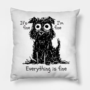 Stressed dog funny Pillow