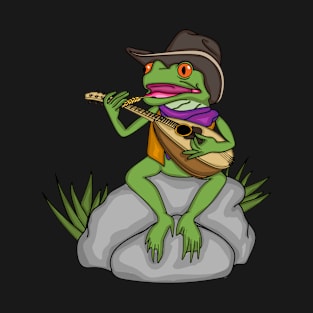 Mandolin Player Country Music Frog Bluegrass Gift Mandolin T-Shirt