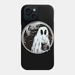 Spooky Moon Ghost drink Coffee Phone Case