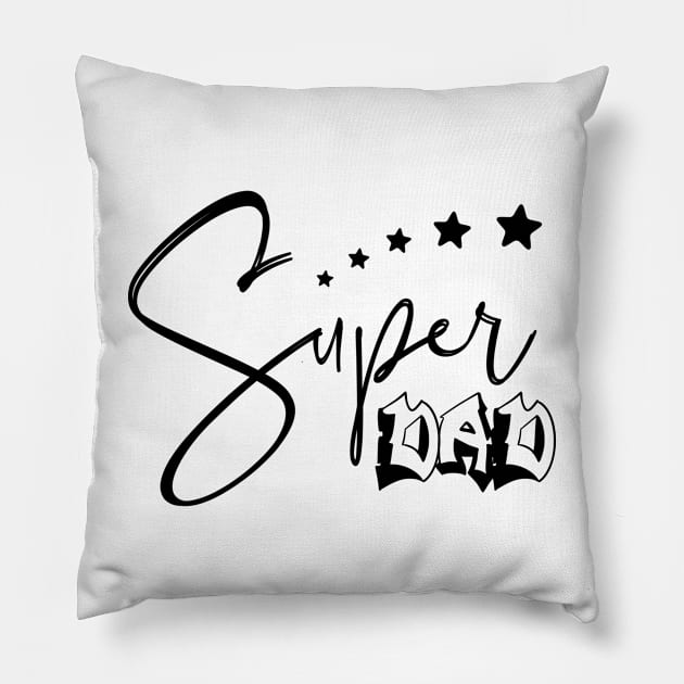 Super Dad (star) Pillow by ArtPrintBoom