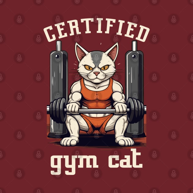 Certified Gym Cat by Blended Designs