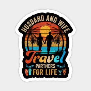 Husband And Wife Travel Partners For Life Beach Traveling Magnet