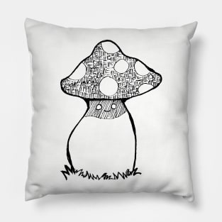 Inktober Mushroom Pillow