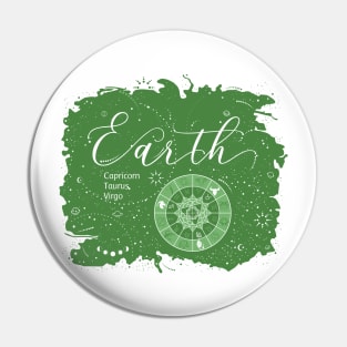 Earth - Element of Capricorn, Taurus & Virgo signs Pin