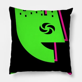 YourArtDude Logo In Lime And Magenta Pillow