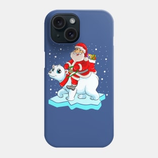 Santa Riding Panda Bear Merry Christmas Xmas Phone Case