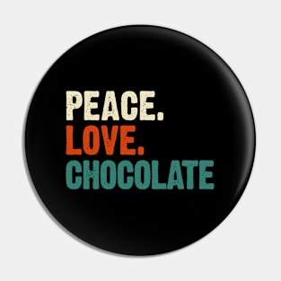 Peace Love Chocolate Mother Father Cacao Pin