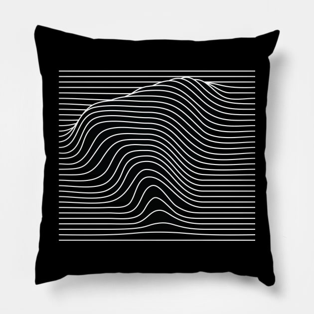 triangle shape in lines Pillow by lkn