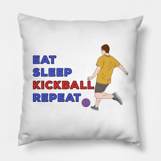 Eat Sleep Kickball Repeat Pillow