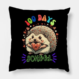 100th day of school shirt -Retro 100 days of school tee for teacher or kids Pillow
