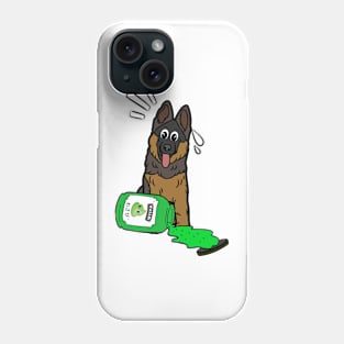 Funny guard Dog Spilled Wasabi Sauce Phone Case