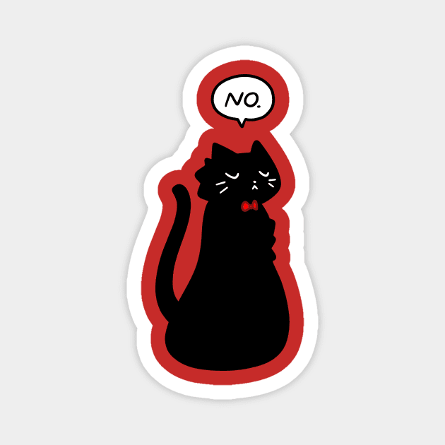 No Black Cat Magnet by saradaboru