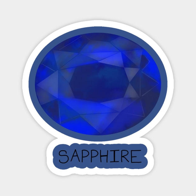 Sapphire Crystal September Birthstone Magnet by DesignsBySaxton