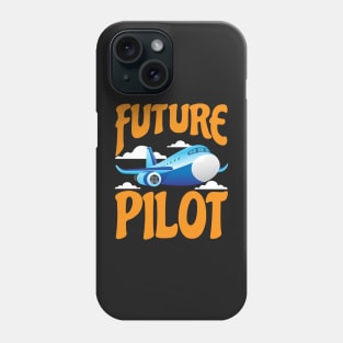 Future Pilot Kids, Toddler Airplane Pilot Boy Girl Phone Case