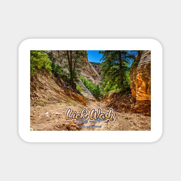 Lick Wash Trail Hike Magnet by Gestalt Imagery