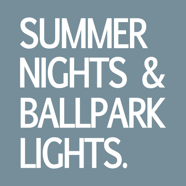 Disover Summer Nights & Ballpark Lights. - Baseball - T-Shirt