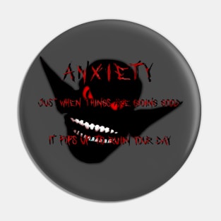 Anxiety monster Pin