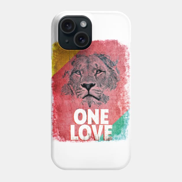 Lion Jamaica One Love Peace Phone Case by SnazzyCrew