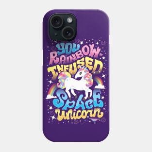 Rainbow-infused Space Unicorn Phone Case