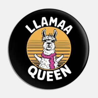 Llama Drama Queen Funny Llama posing shirt Pin